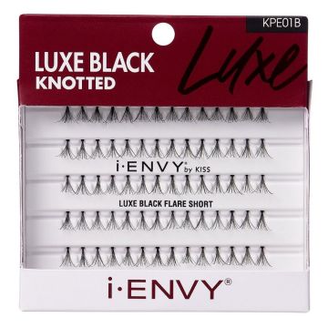 Kiss i-ENVY Premium Individual Eyelashes - 70 Individual Lashes - Luxe Black Flare Short #KPE01B