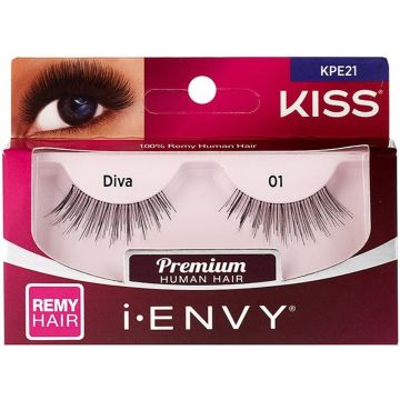 Kiss i-ENVY Premium Human Remy Hair Eyelashes 1 Pair Pack - Hollywood 03 #KPE38