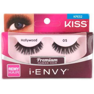 Kiss i-ENVY Premium Human Remy Hair Eyelashes 1 Pair Pack - Hollywood 05 #KPE52