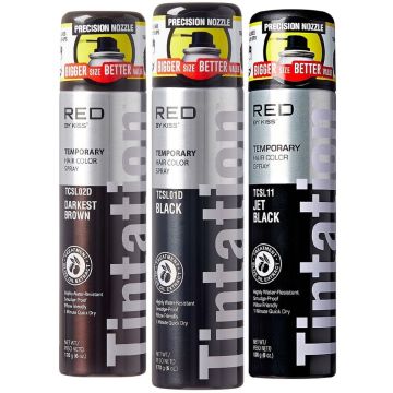 Red by Kiss Tintation Temporary Hair Color Spray 6 oz [Large Size] [3 Color Options]