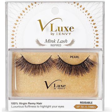 Kiss V LUXE Mink Lash Inspired 100% Virgin Remy Hair Eyelashes 1 Pair - Pearl #VLEF01