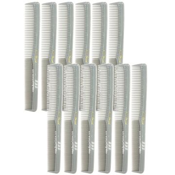 Krest Cleopatra All Purpose Styling Combs - Light Grey #400 - 12 Pack