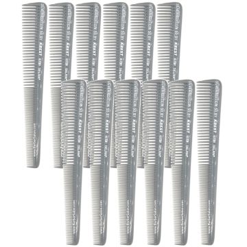 Krest Barber Combs - Silver Edition #50 - 12 Pack