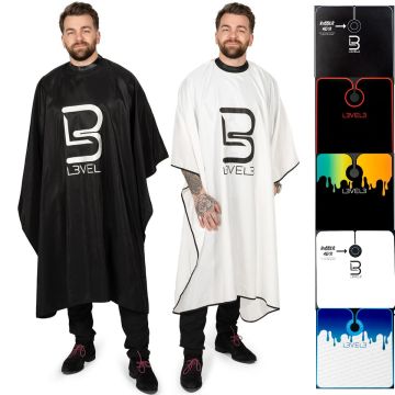L3VEL3 Professional Rubber Neck Cutting Cape [5 Color Options]