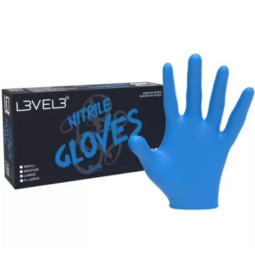 L3VEL3 Nitrile Gloves 100 Pcs - BLUE [S to XL Available]