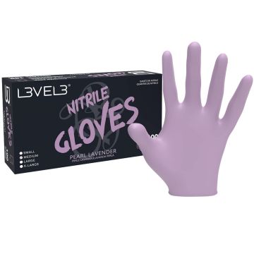 L3VEL3 Nitrile Gloves 100 Pcs - PEARL LAVENDER [S-XL]