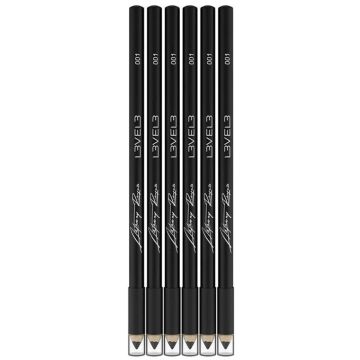 L3VEL3 Liner Pencils 6 Pack - Black