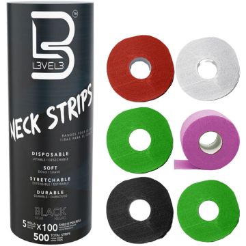 L3VEL3 Neck Strip Rolls - 500 Strips [6 Color Options]