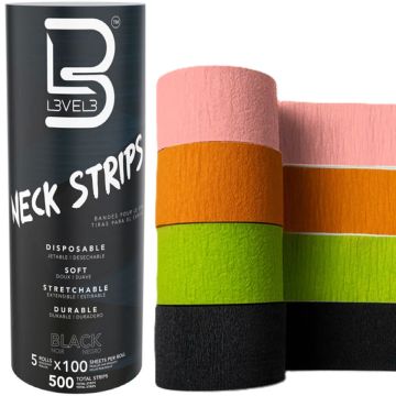 L3VEL3 Neck Strip Rolls - 500 Strips [6 Color Options]