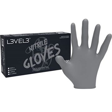 L3VEL3 Nitrile Gloves 100 Pcs - LIQUID METAL [S-XL]