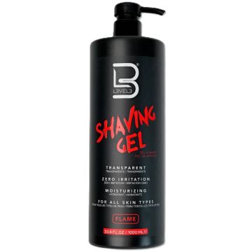 L3VEL3 Transparent Shaving Gel - Flame 33.8 oz