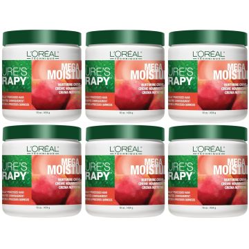 L'Oreal Nature's Therapy Mega Moisture Nurturing Creme 16 oz [6 Pack]