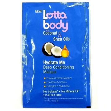 Lottabody Coconut & Shea Oils Hydrate Me Deep Conditioning Masque 1.5 oz