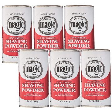 Softsheen Carson Magic Shaving Powder Red - Extra Strength 5 oz - 6 Pack