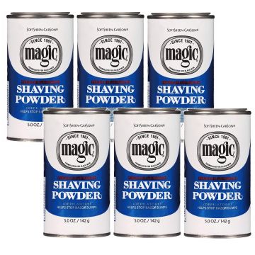 Softsheen Carson Magic Shaving Powder Blue - Regular Strength 5 oz - 6 Pack