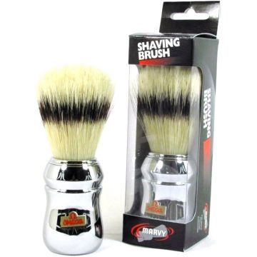 Marvy Omega Silver Shaving Brush #4