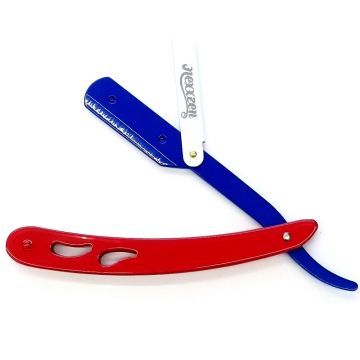 Nexxzen Professional Barber Swing Lock All Metal Razor - Red / Blue / White #NZR040-RBW