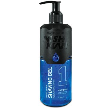 Nishman Fresh Active Shaving Gel [1 Energizing] 13.5 oz