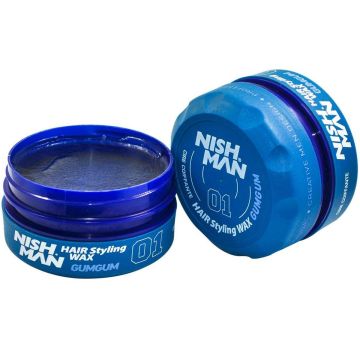Nishman Hair Styling Wax [01 GumGum] 5 oz