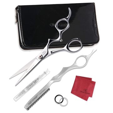Olivia Garden PrecisionCut Professional Hairdressing 5.75" Shears and The Edge Razor Case #PS-C02