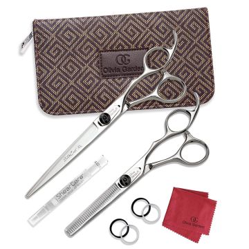 Olivia Garden SilkCut XL Professional Hairdressing 7" Shear and 6" Thinner Case #SK-C02XL