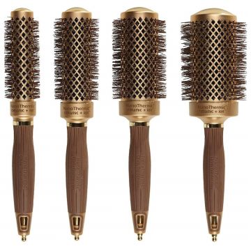 Olivia Garden Nano Thermic Ceramic + Ion Round Thermal Brushes 4 Pcs Box Deal #NT-BOX01