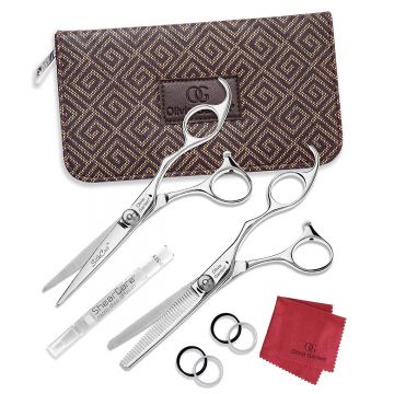 Olivia Garden SilkCut Professional Hairdressing 5.75" Shear and 6" Thinner Case #SK-C02