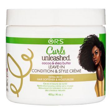 ORS Curls Unleashed Cocoa & Shea Butter Leave-In Condition & Style Creme 16 oz