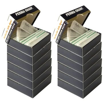 Perma-Sharp Single Edge Razor Blades - 1,200 Blades [100 Blades x 12 Pack]