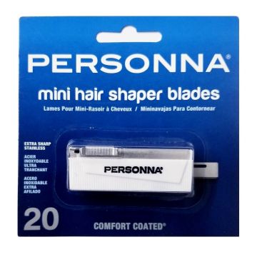 Personna Mini Hair Shaper Blades with Dispenser - 20 Blades #BP8900B
