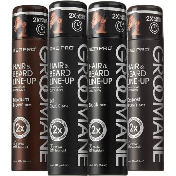 Red Pro GROOMANE Hair & Beard Line-up Color Spray 6.6 oz [4 Color Options]