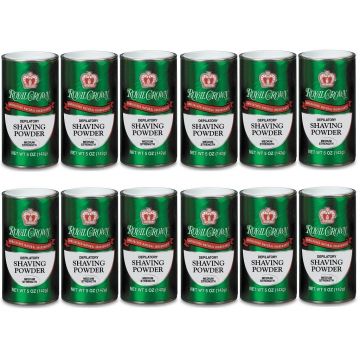 Royal Crown Depilatory Shaving Powder - Medium Strength 5 oz - 12 Pack