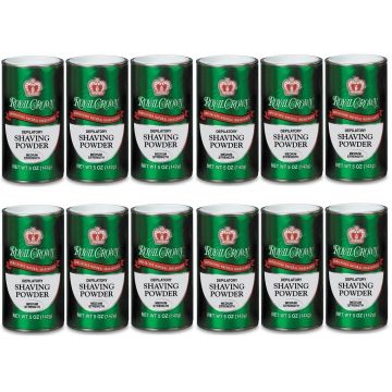 Royal Crown Depilatory Shaving Powder - Medium Strength 5 oz - 12 Pack