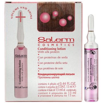 Salerm Conditioning Lotion With Silk Protein Amples 0.44 oz - 4 Vials #66