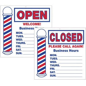 Stephan Barber Shop Open / Closed Sign
