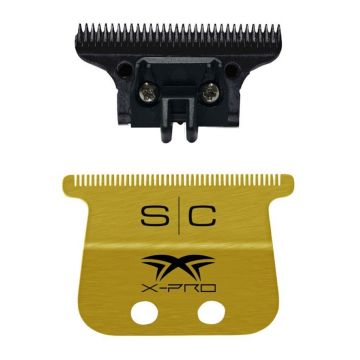 Stylecraft Replacement Wide Gold X-Pro Fixed Trimmer Blade with DLC Deep Tooth Cutter #SC517G
