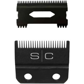 Stylecraft Replacement Diamond Cut Fixed Fade Hair Clipper Blade with Shallow Tooth 2.0 Moving Cutter Set #SC540B