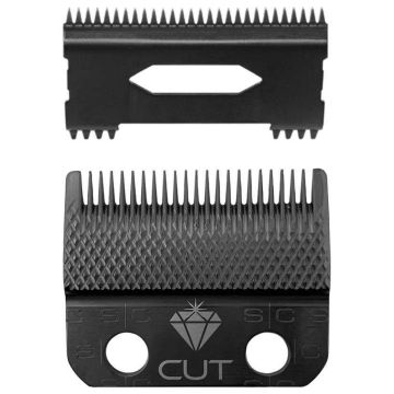 Stylecraft Replacement Diamond Cut Fixed Fade Hair Clipper Blade with Shallow Tooth 2.0 Moving Cutter Set #SC540B