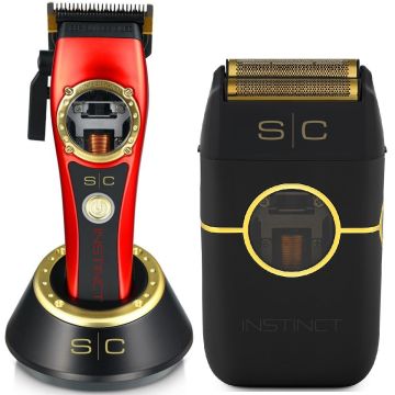 Stylecraft Pro Instinct Clipper #SC607M + FREE Metal Edition Black Shaver #SC807B [DUO]