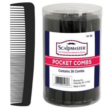 Scalpmaster Pocket Combs 4 7/8" - 36 Combs #SC-36 