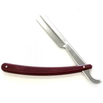 Sedef Plastic Handle Turkish Straight Razor - Burgundy