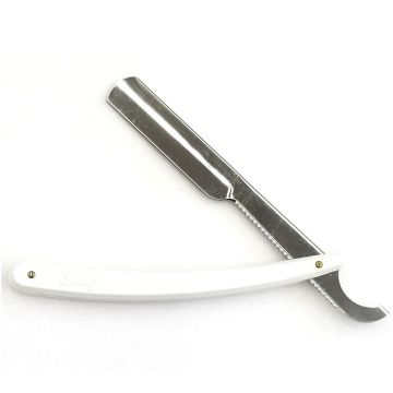 Sedef Plastic Handle Turkish Straight Razor - White