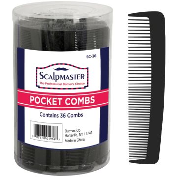 Scalpmaster Pocket Combs 4 7/8" - 36 Combs #SC-36 