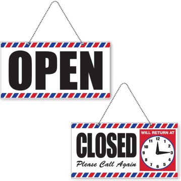 Scalpmaster Open / Closed Sign with Clock #SC-9018
