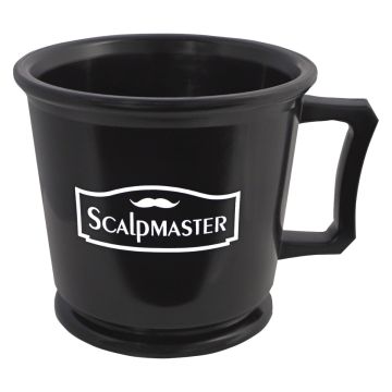 Scalpmaster Rubberized Professional Shaving Mug - Black #SC-MUGR