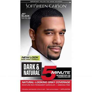 SoftSheen Carson Dark & Natural 5 Minute Permanent Hair Color for Men - 1 Application