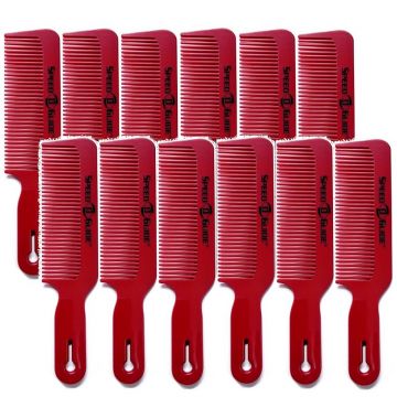 Spilo Speed-O-Guide Flatopper Comb Red #SPG0100 - 12 Pack