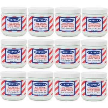 Stephan Stay Smooth Conditioning Shave Cream 16 oz - 12 Pack