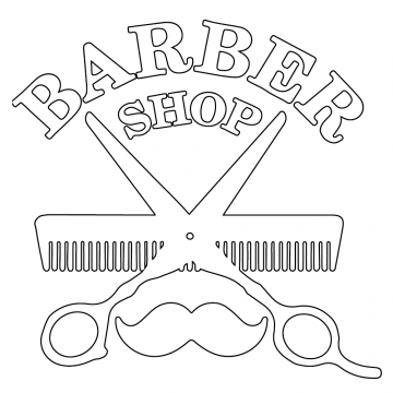 Stephan Shear & Comb Barber Shop Decal