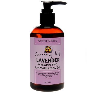 Sunny Isle Jamaican Black Castor Oil & Lavender Massage and Aromatherapy Oil 8 oz